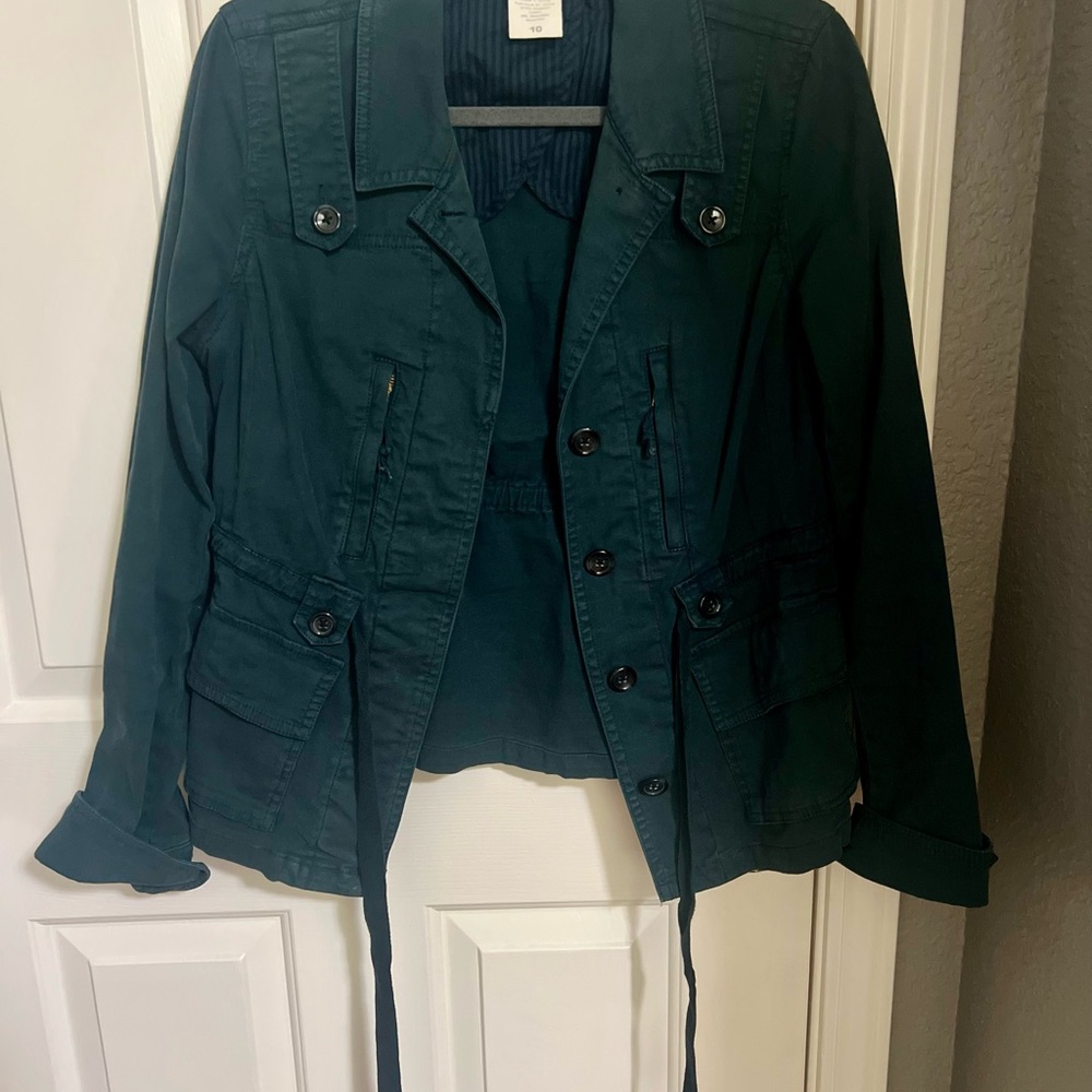 HEI HEI Anthropologie Women's Green Blue Jacket